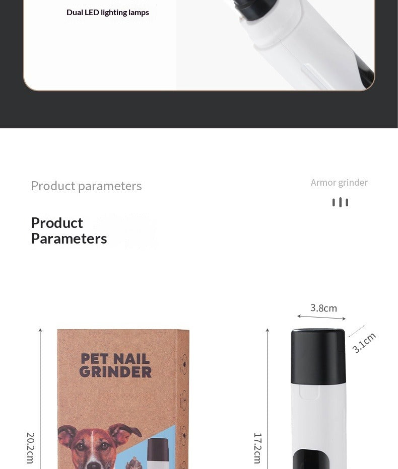Electric Pet Nail Grinder with LED Light