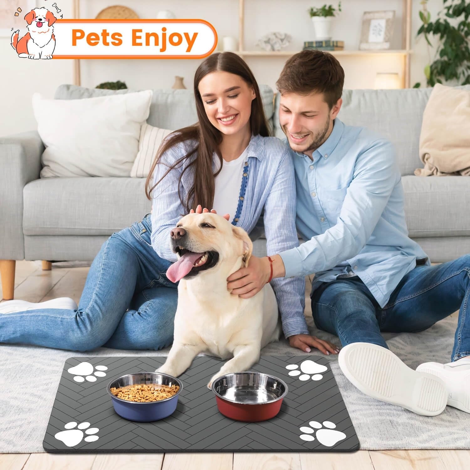 Absorbent Waterproof Pet Feeding Mat